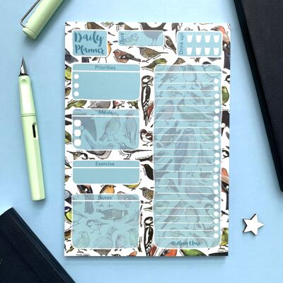 Bloc-notes de l'agenda quotidien Garden Birds