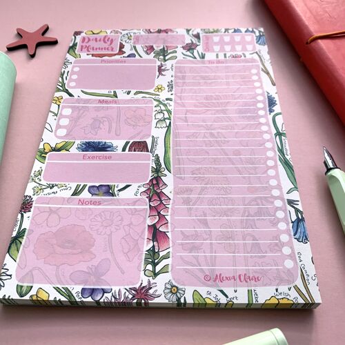 Wildflowers daily planner notepad