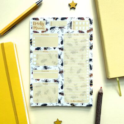 Bees daily planner notepad