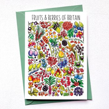 Carte de voeux vierge Art Fruits & Berries of Britain 2