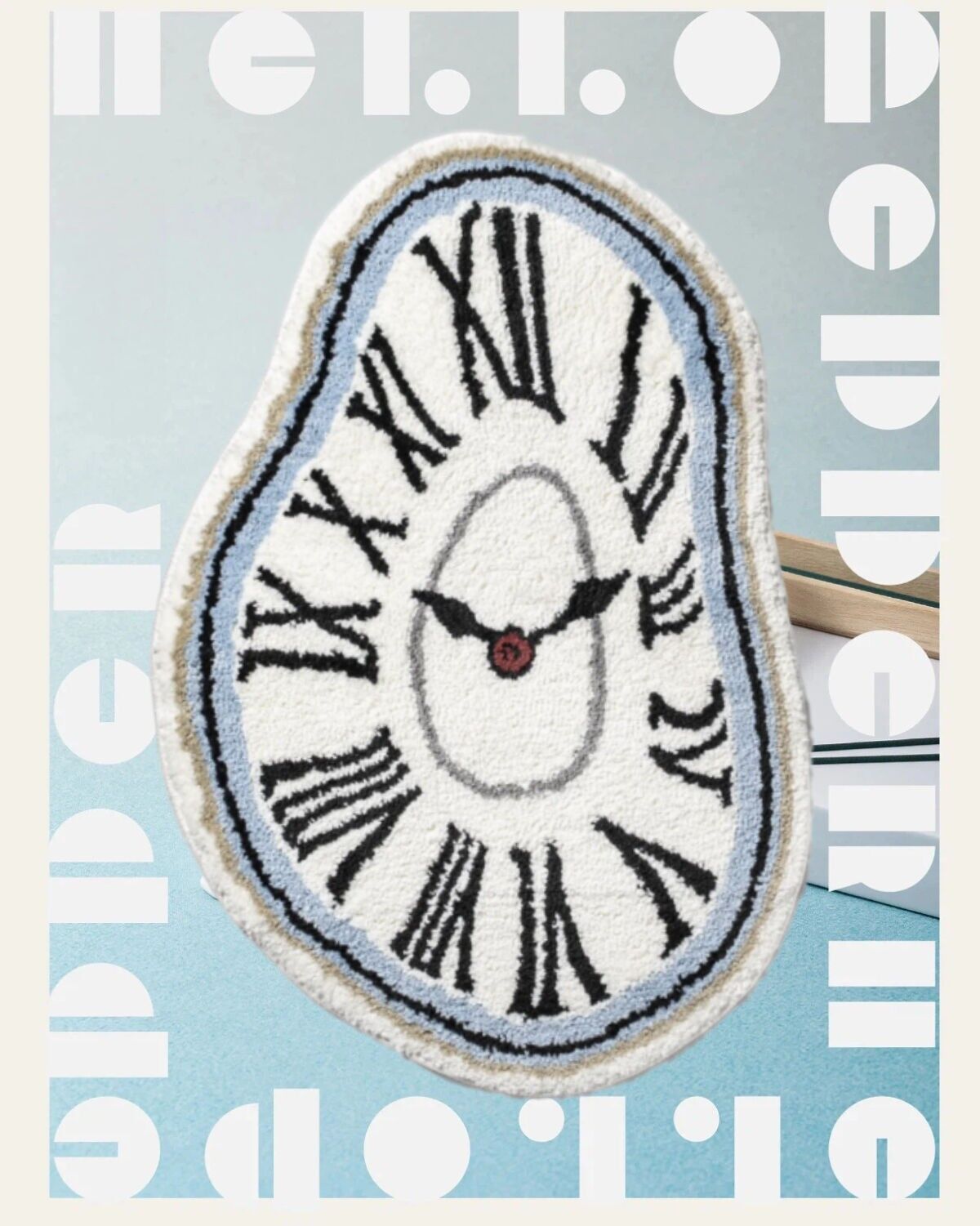 Hello Pepper – Alfombra de pelo suave y surrealista (88 x 58 cm, antideslizante, absorbente, ideal para dormitorio y baño)