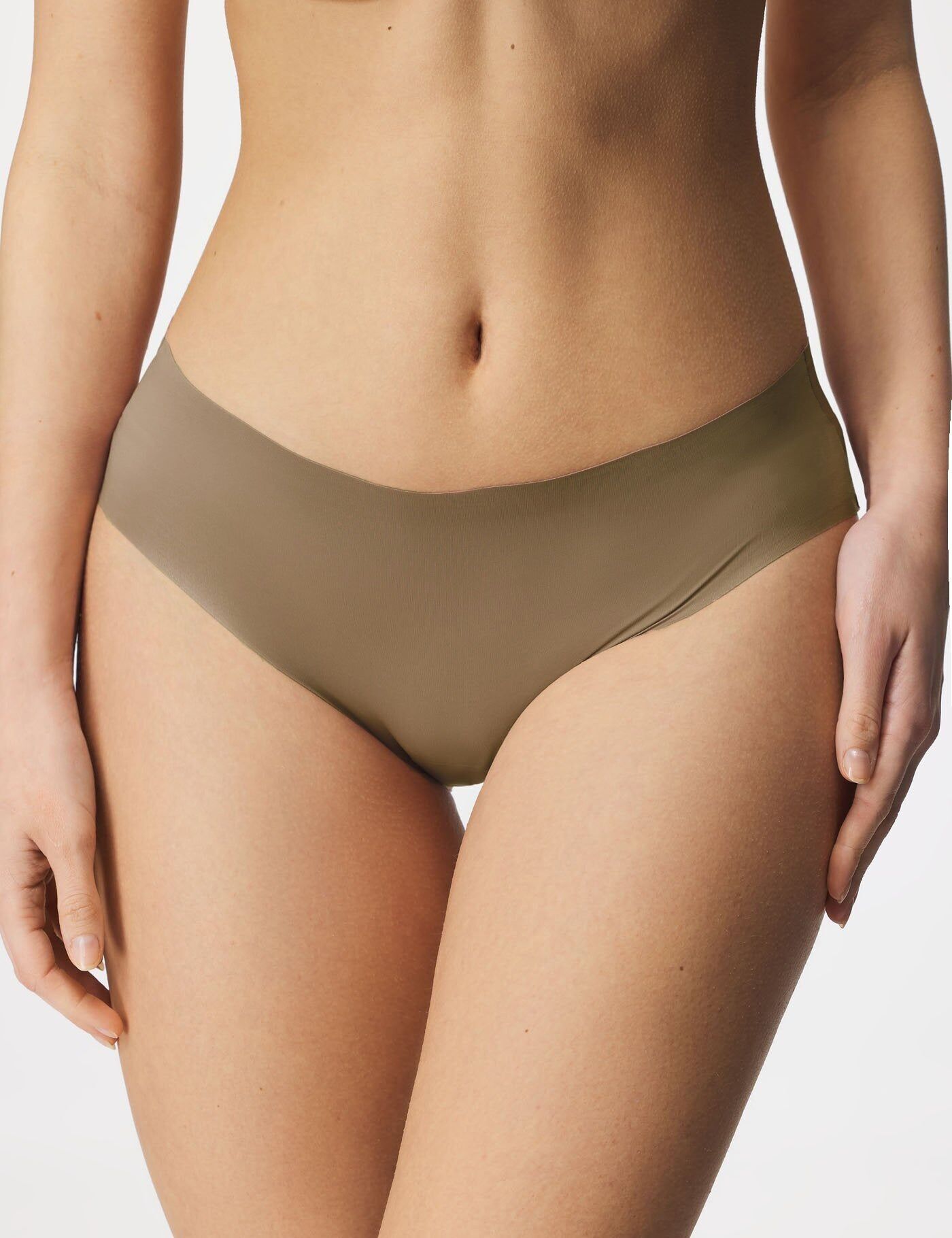 Medias marrones sexys de seda helada con bordes ondulados y sin costuras