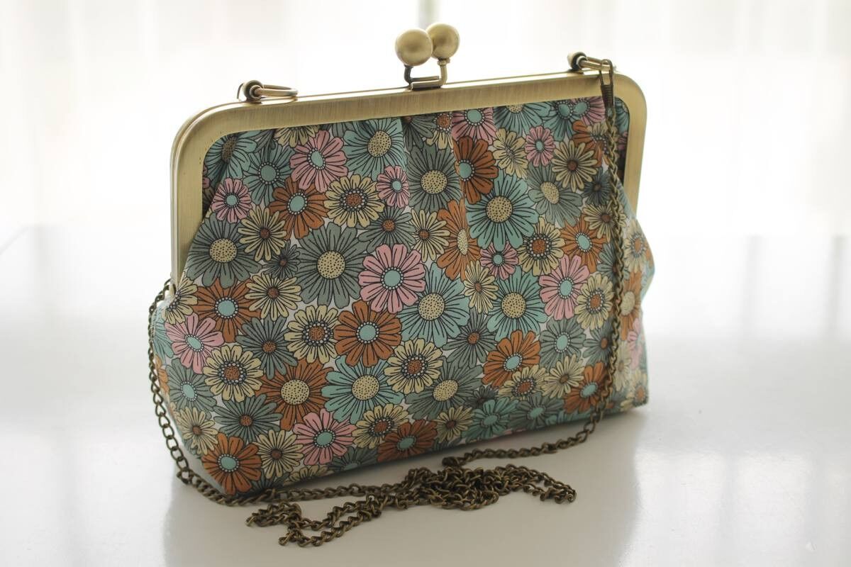 Emma Sunset Green Retro Tasche