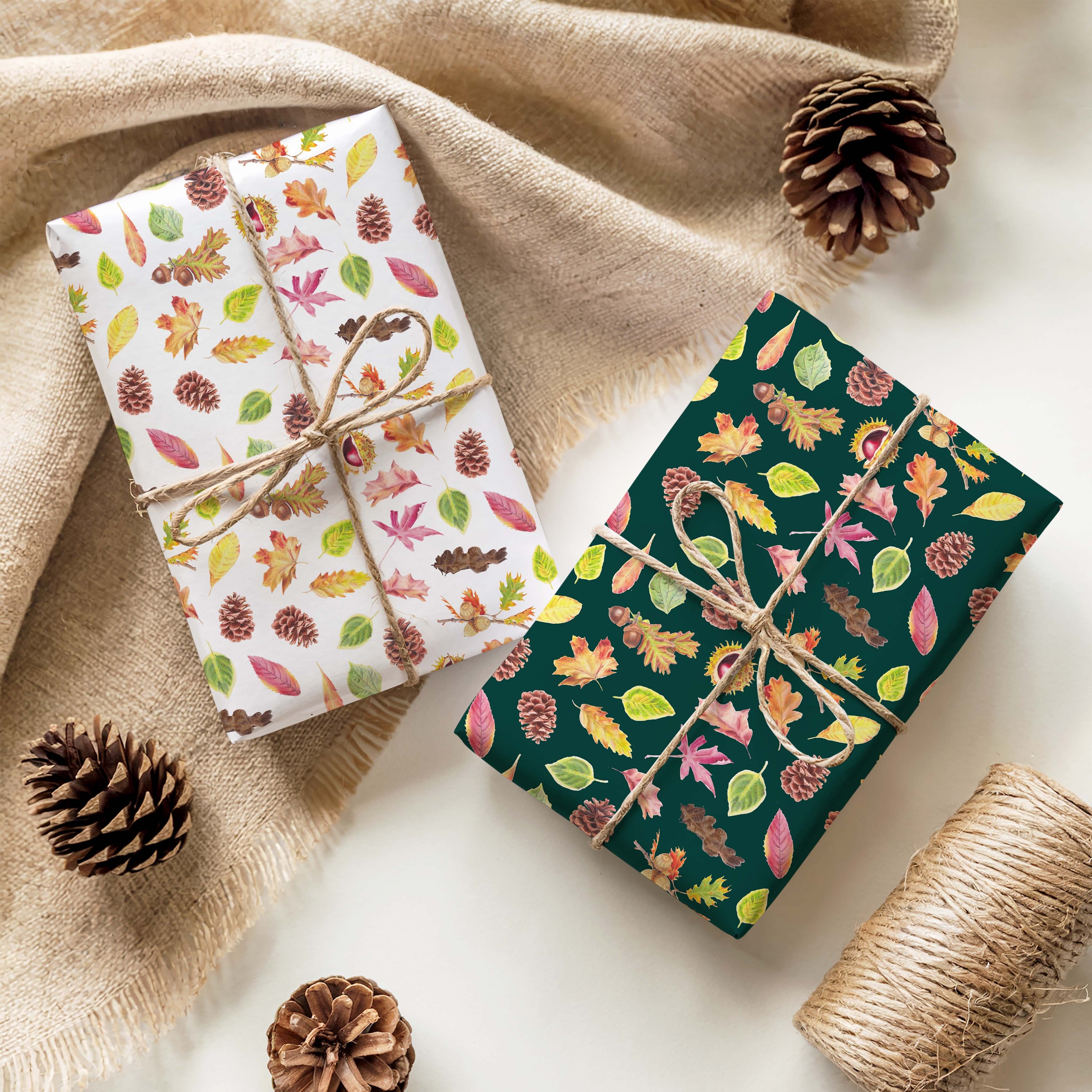 Papier cadeau feuilles d'automne | Papier cadeau | Papier cadeau d'automne