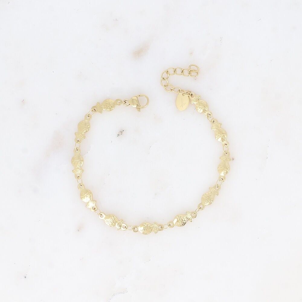 Pulsera - malla de pez pequeño en acero inoxidable