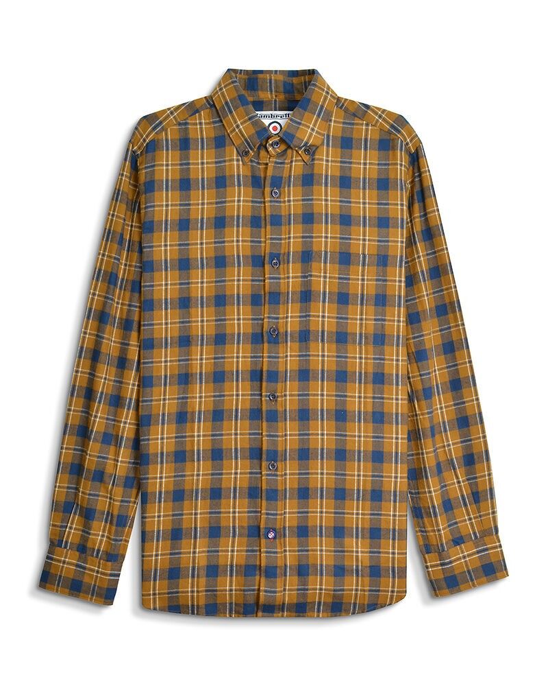 L/S Brushed Check Shirt Senf AW25