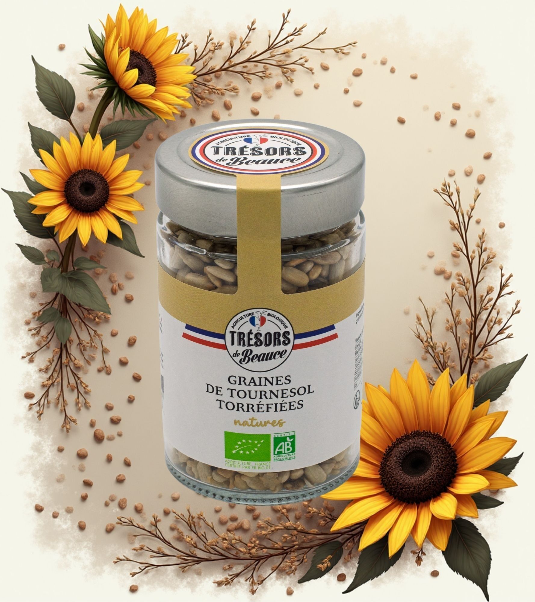 SEMI DI GIRASOLE TOSTATI BIOLOGICI NATURE VASO DA 100G