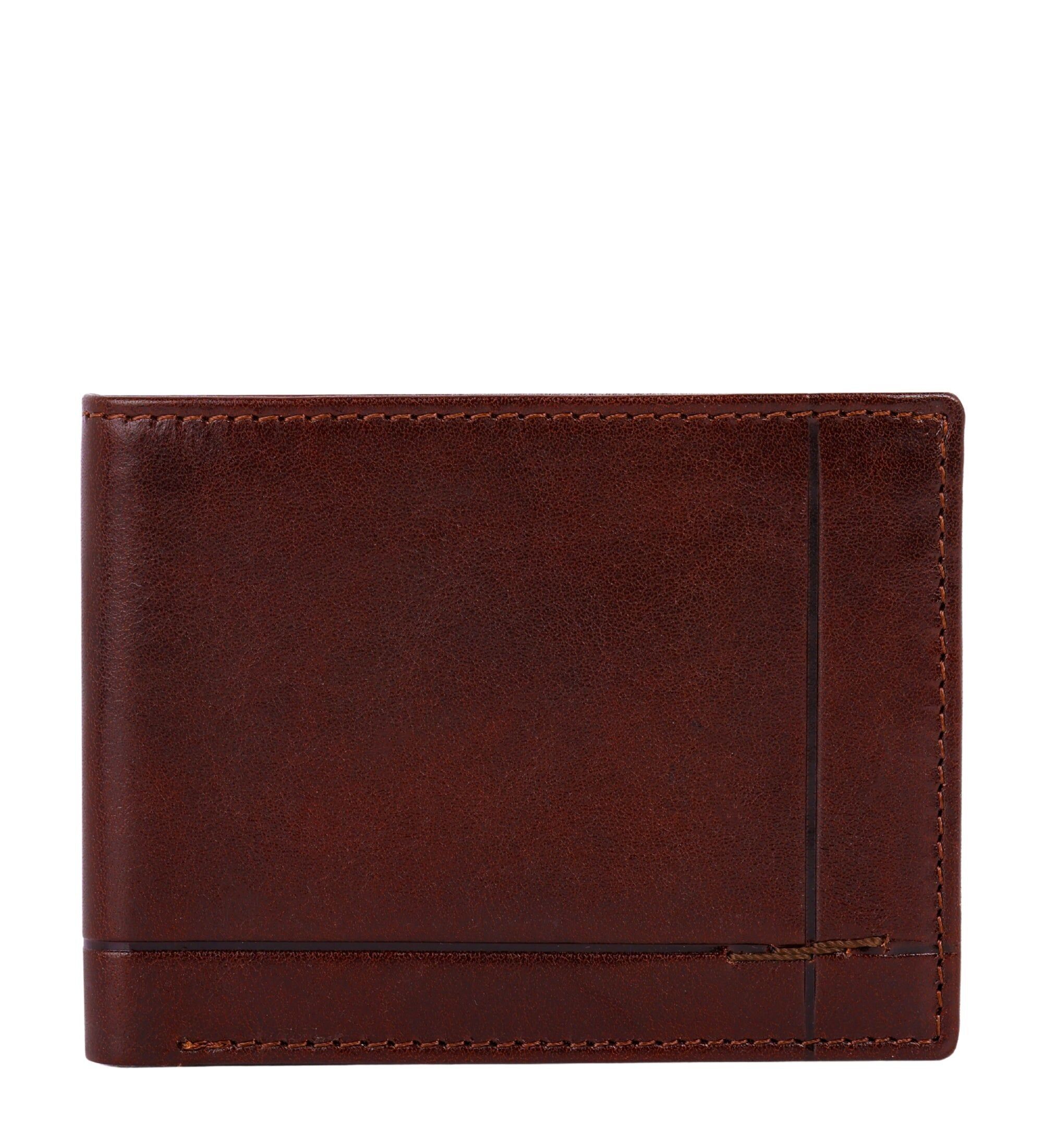 Portafoglio bifold in pelle marrone - The Getaway