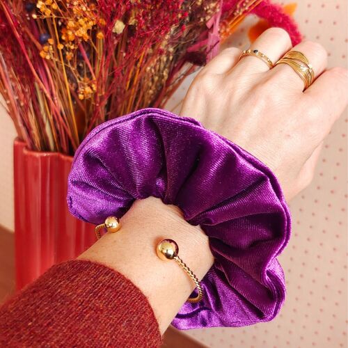 Chouchou AMÉTHYSTE / velours violet