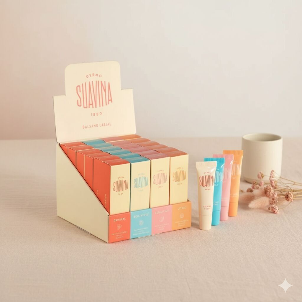 Dermo Suavina Lip Balm Tube 12ml Variety Pack – 24 Units