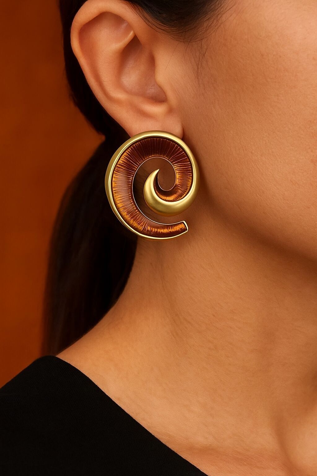 Orecchini a spirale in stile retrò