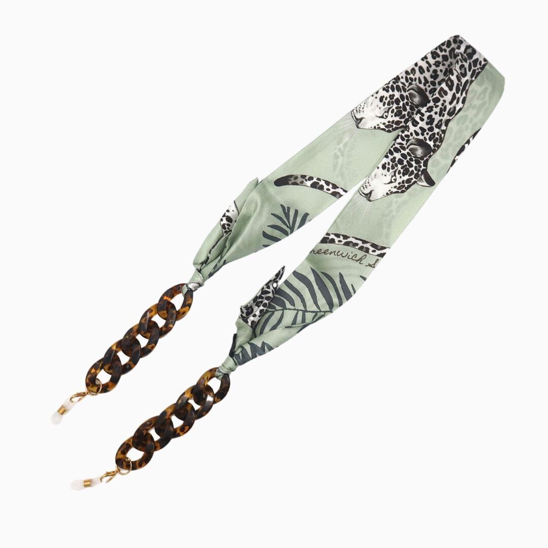 Leopard in Jungle Twill Eyewear Chain