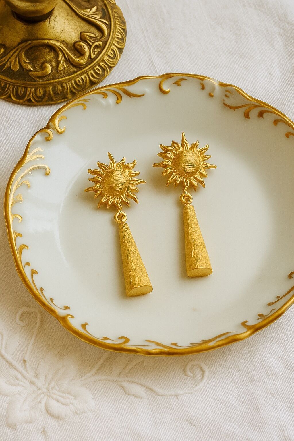 Orecchini sole barocco