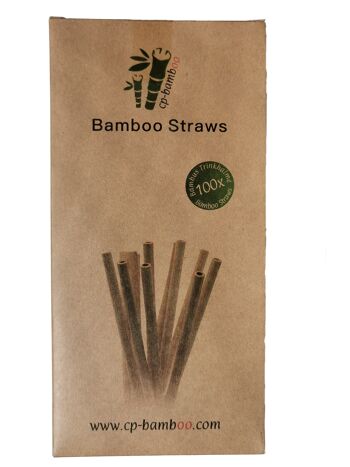 Pailles en bambou - paquet de 100 4