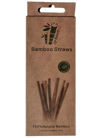 Pailles en bambou - paquet de 100 5