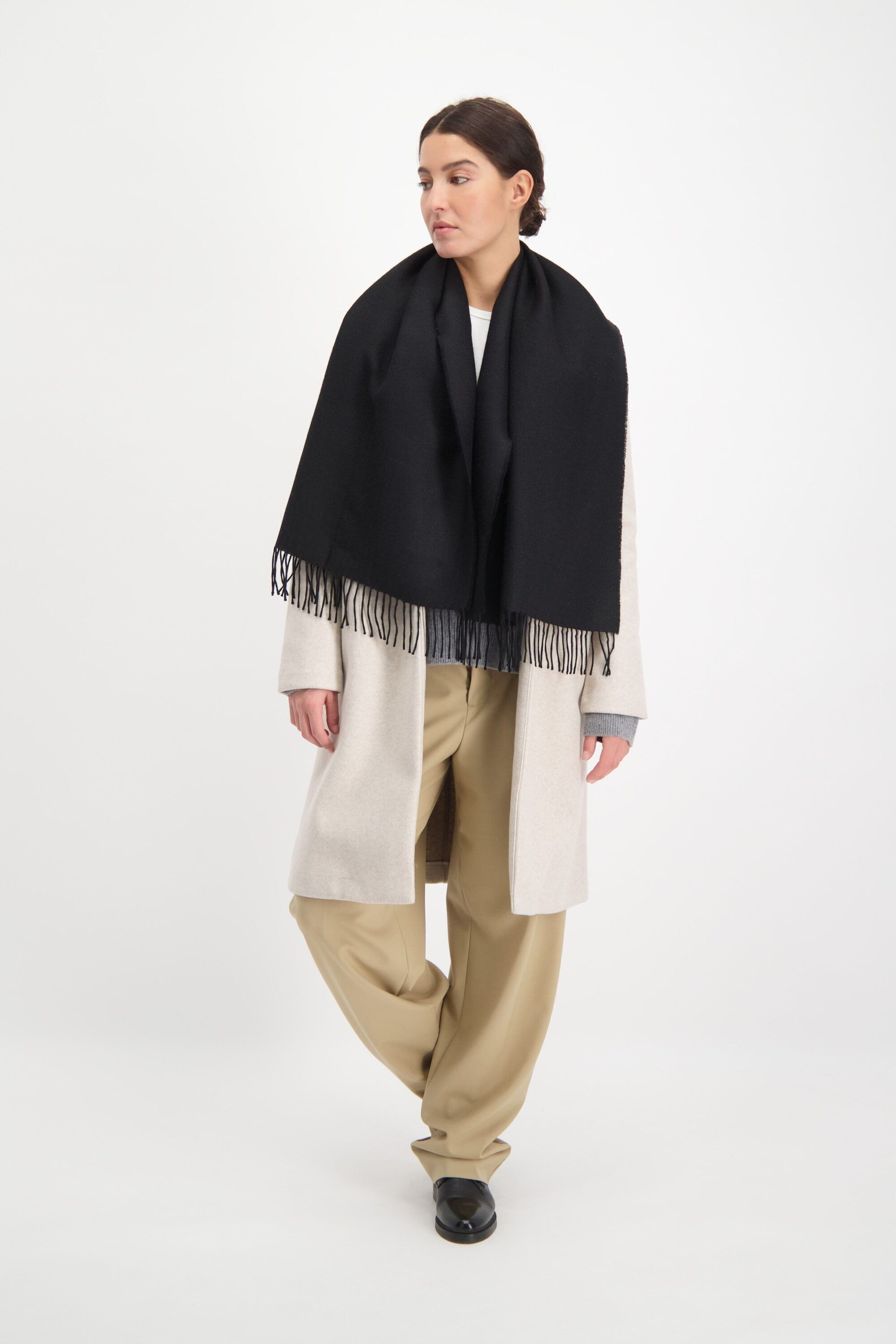 Scarf 100% Baby Alpaca Wool Black