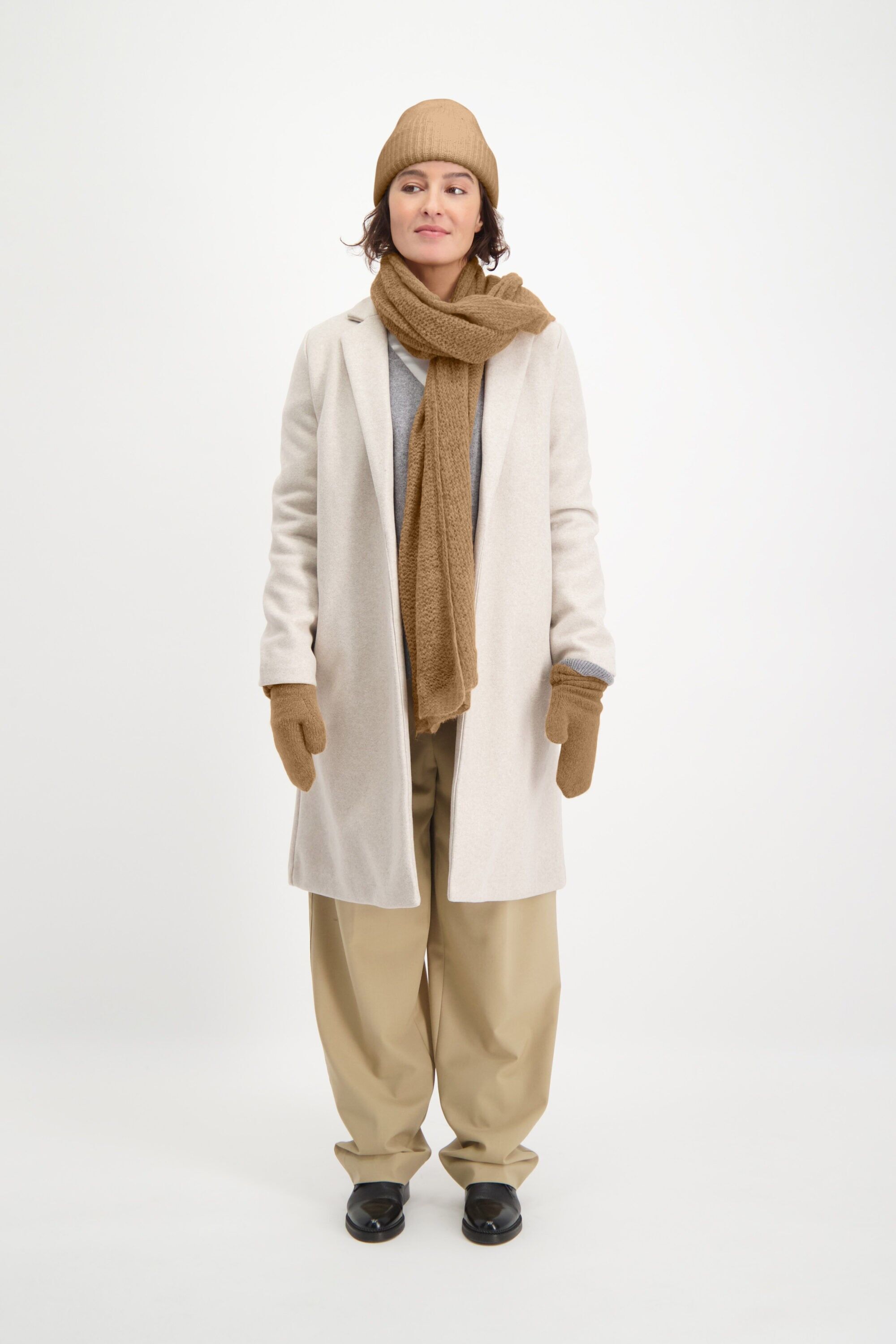 Bonnet tricoté Camel