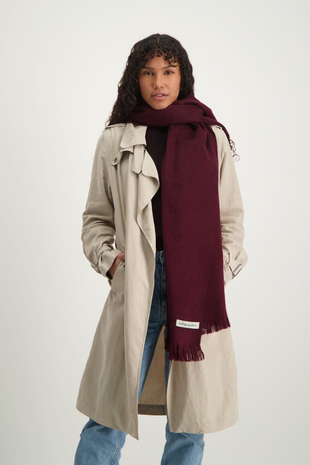 Slim Scarf Wine Red