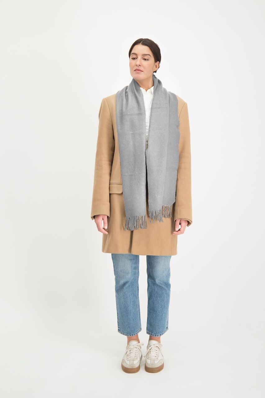 Bufanda Baby Alpaca Gris Claro