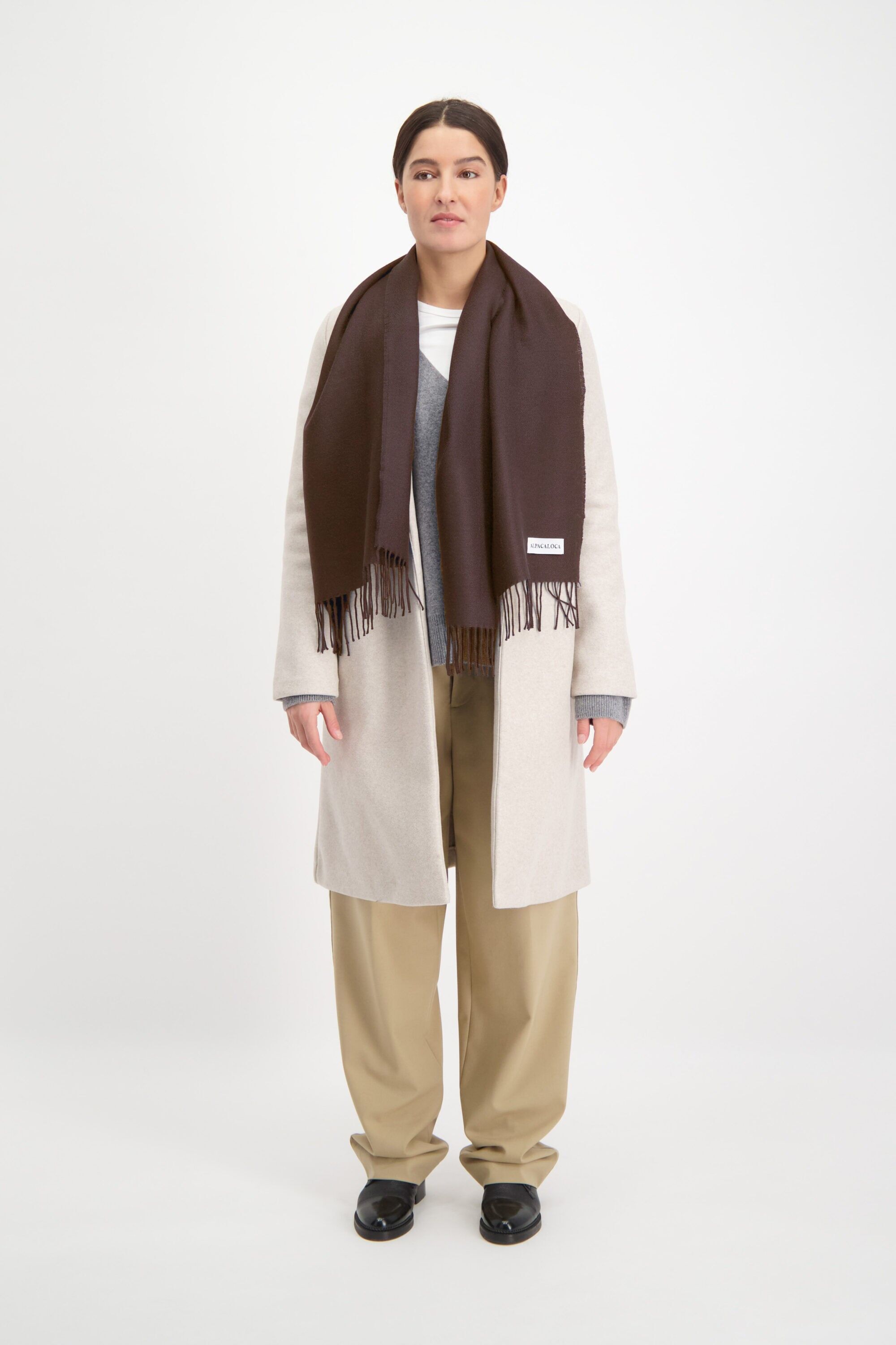 Bufanda 100% Baby Alpaca Chocolate