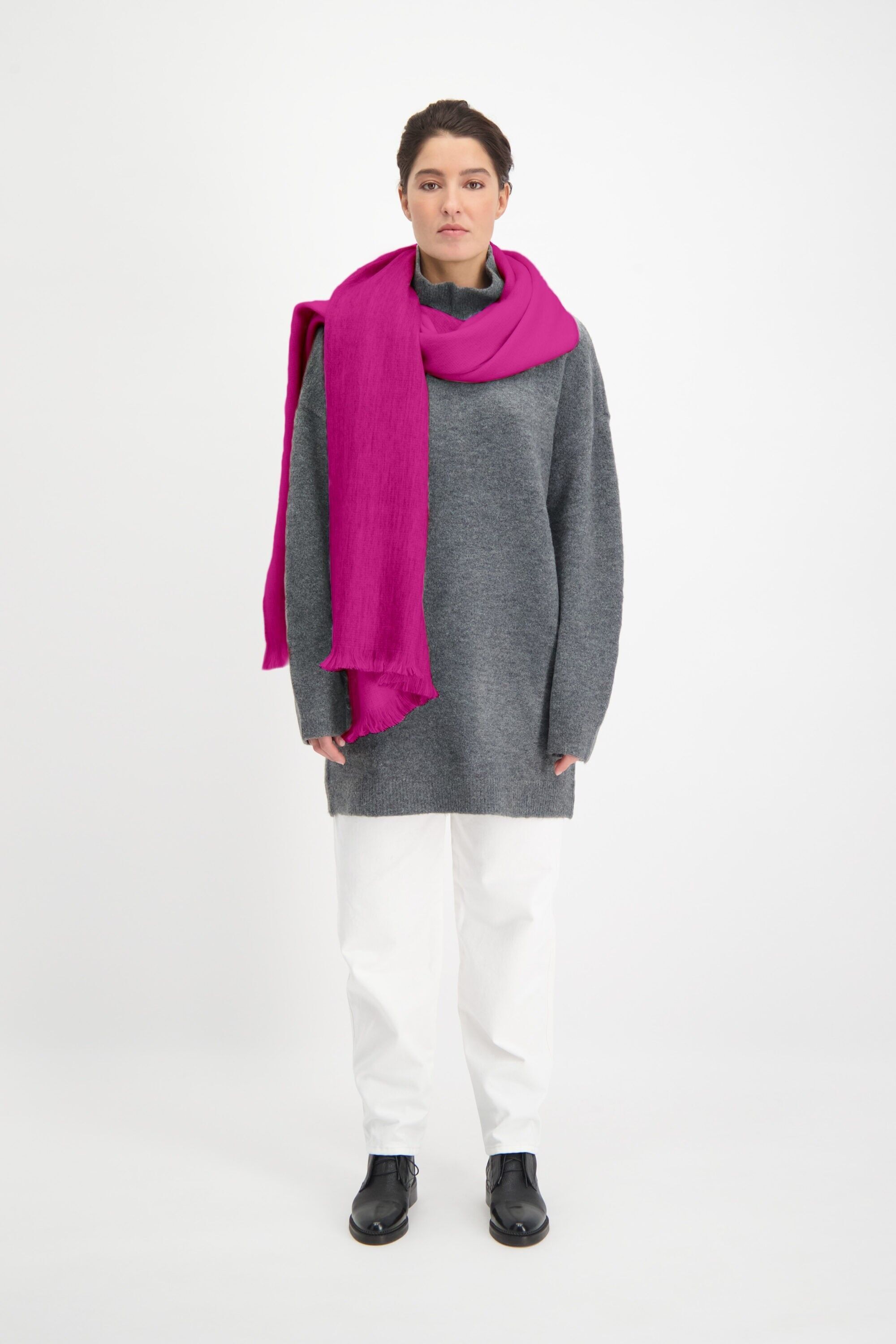 Bufanda fina color ciruela y morado