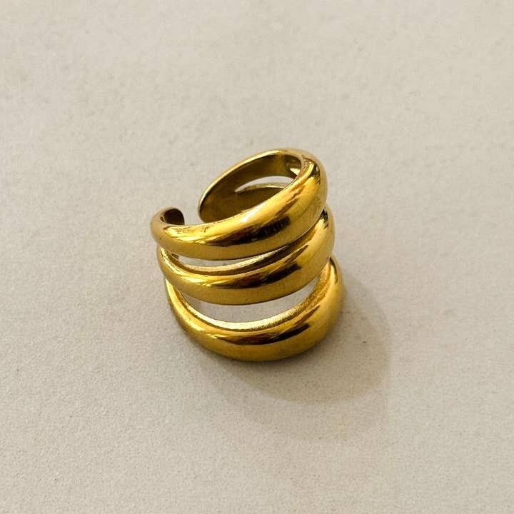 Bague réglable en acier inoxydable Jiro