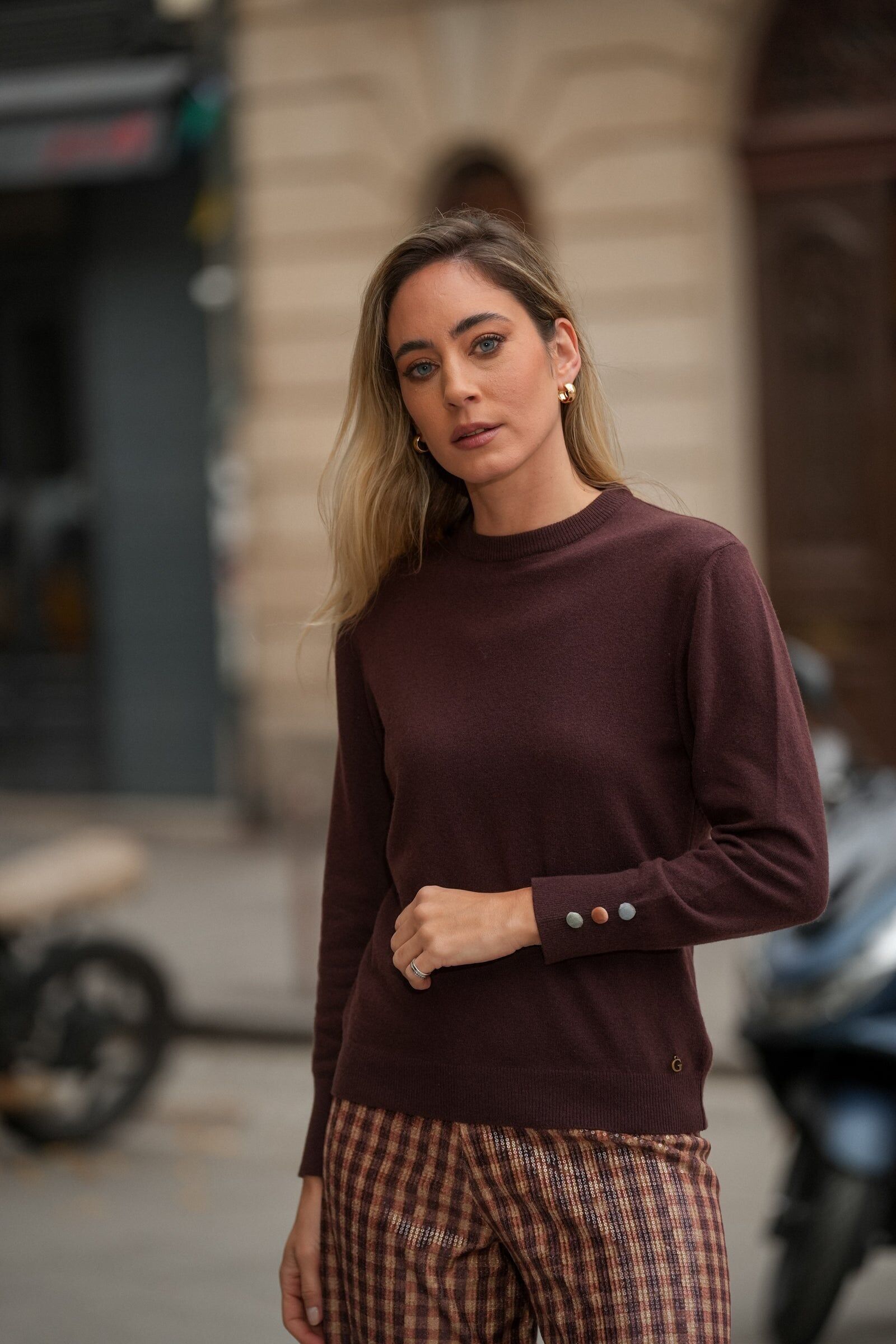 Camisola con Botões Multicolor