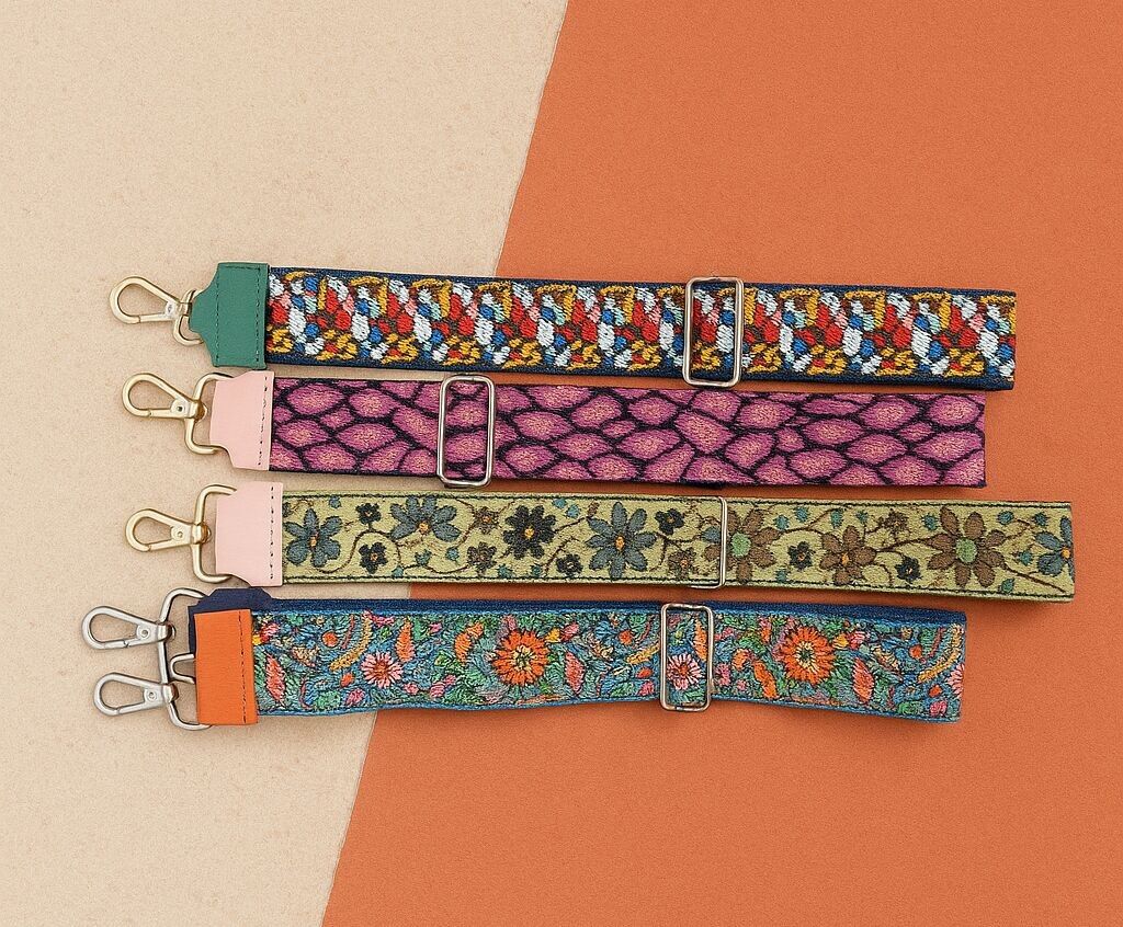Handgefertigte Taschengurte – Einzigartige handgenähte Designs