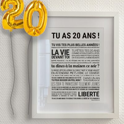 Poster "You're 20!"