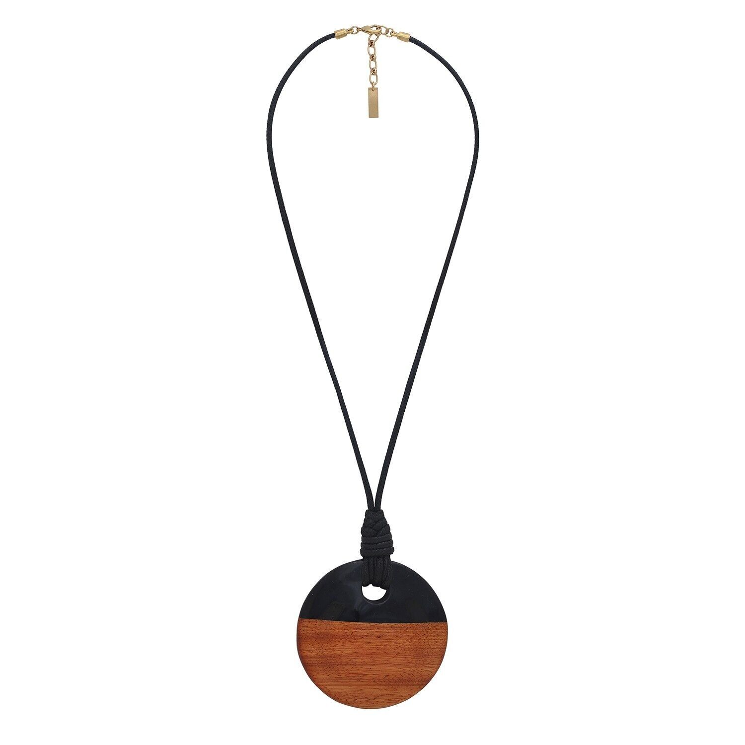 Collana lunga con ciondolo rotondo CINNAMON