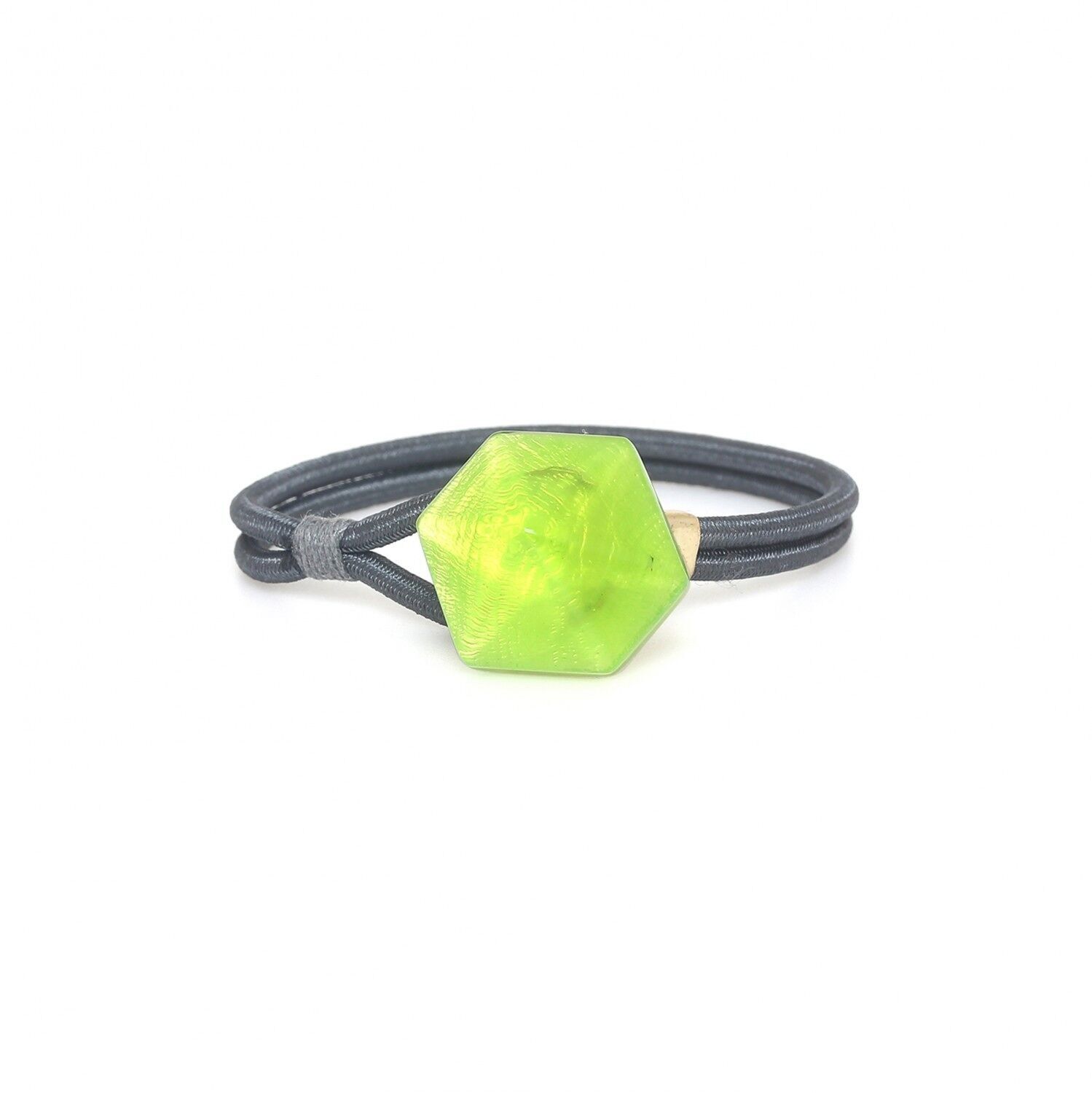 Bracciale elastico COMBAVA e medaglione verde agrumi