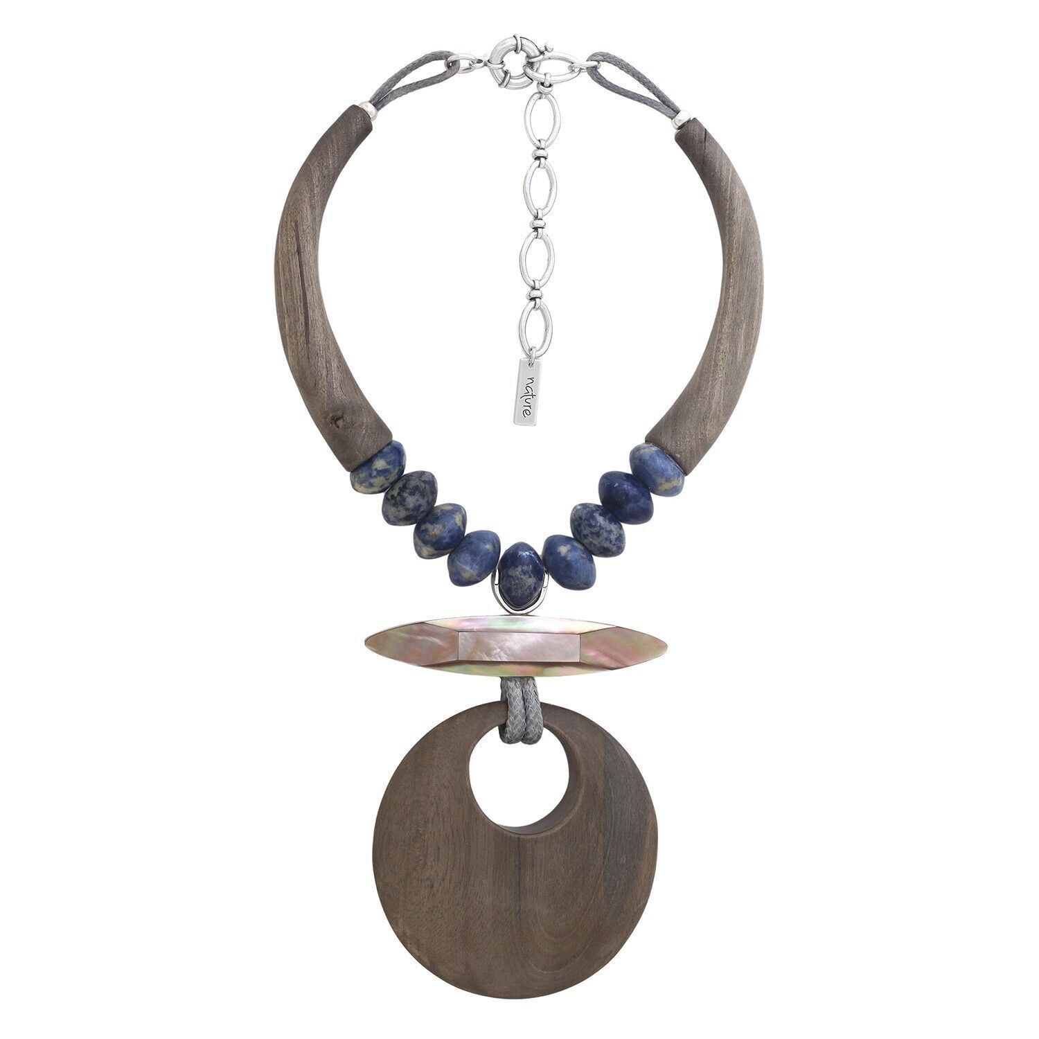 Collar babero colgante gris ébano SKALA