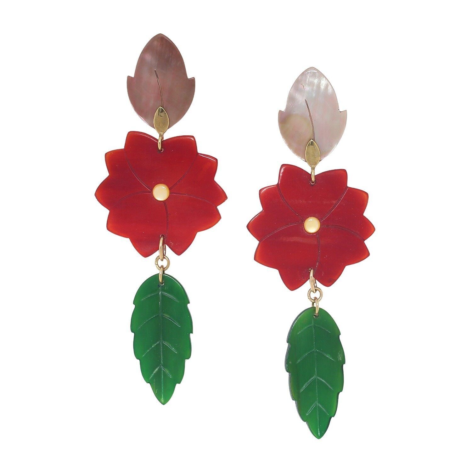 Pendientes push-on SON JARDIN de 3 piezas, modelo grande