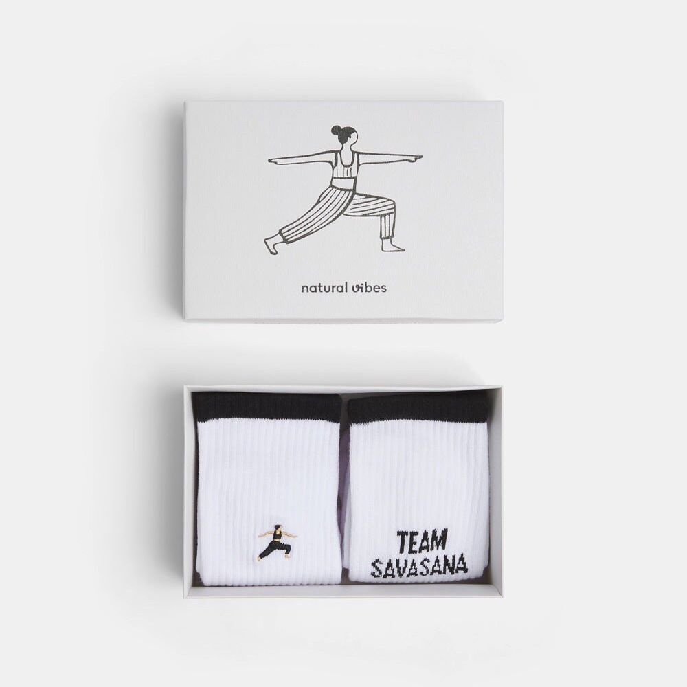 Set regalo di calzini biologici Yoga - Confezione da 2 calzini da tennis