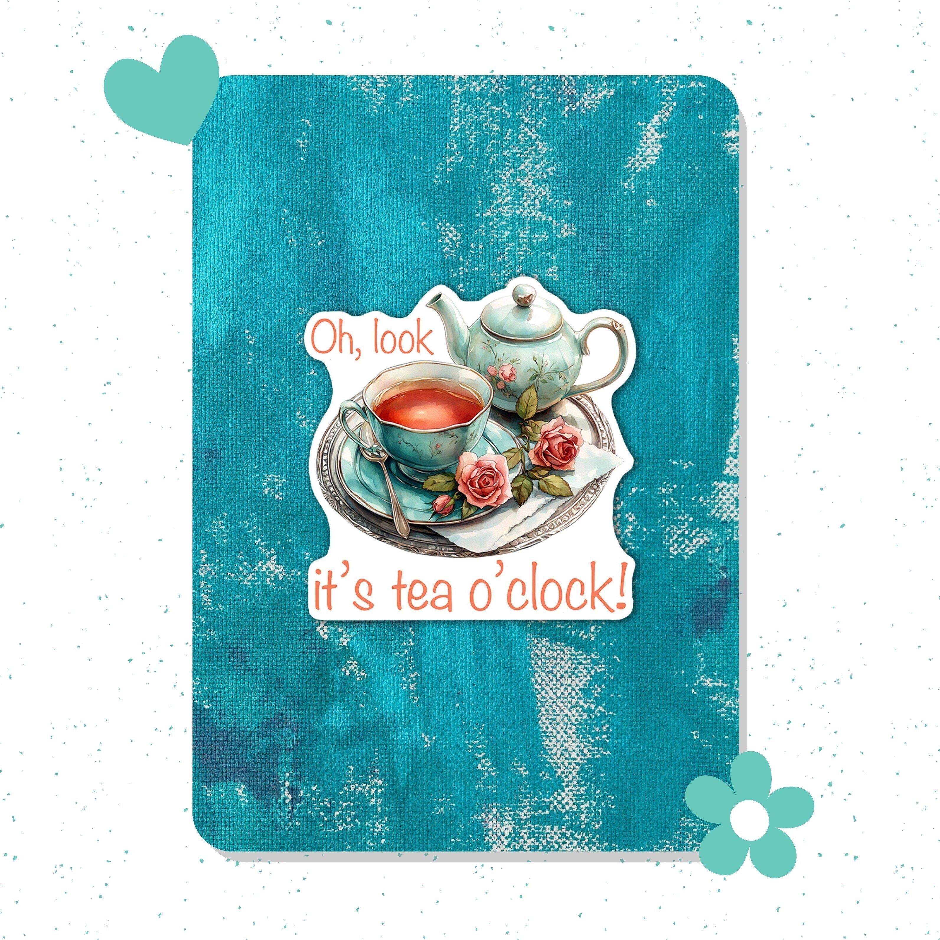 Pegatina de vinilo de la hora del té