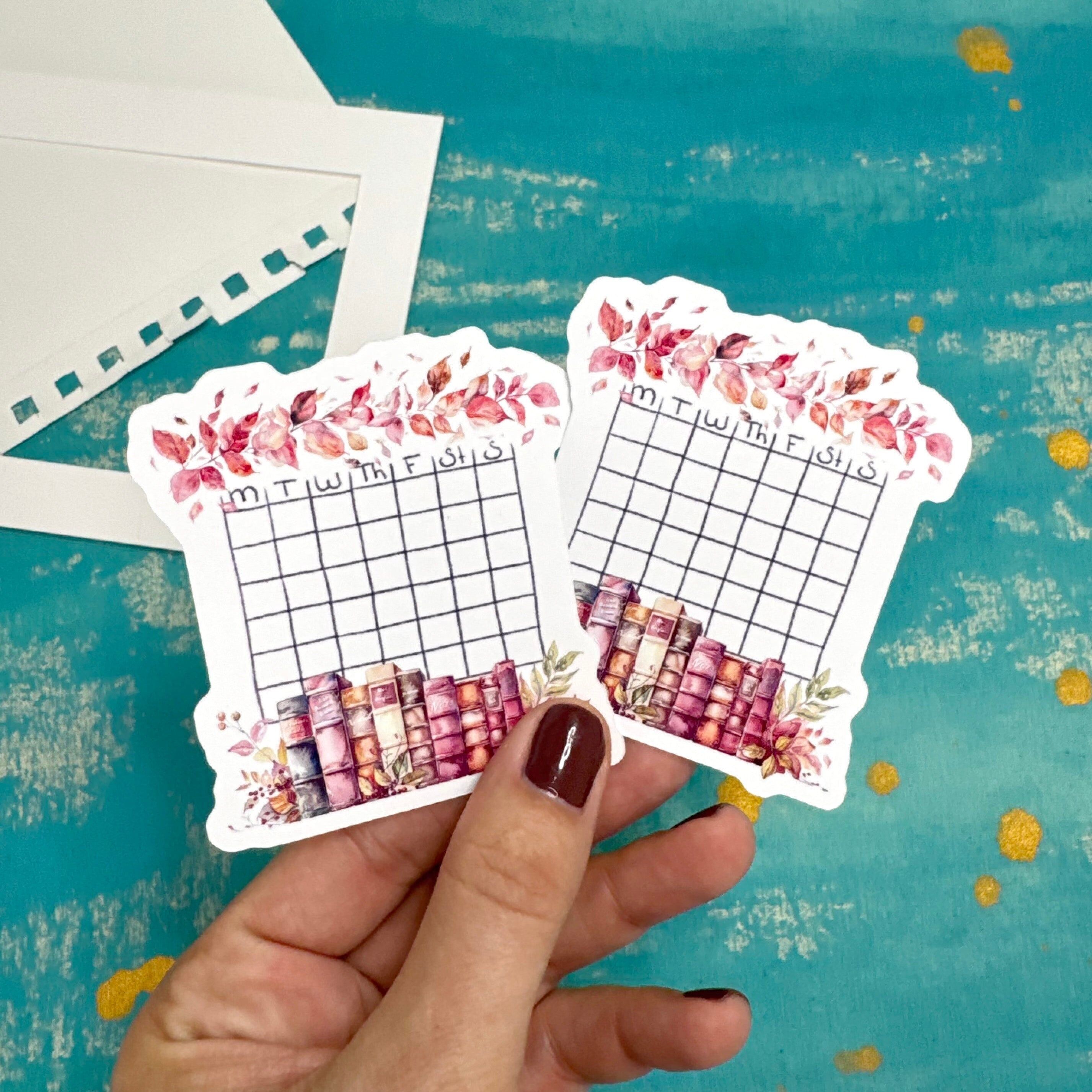 Pegatinas para calendario de otoño | Elementos esenciales para una agenda acogedora