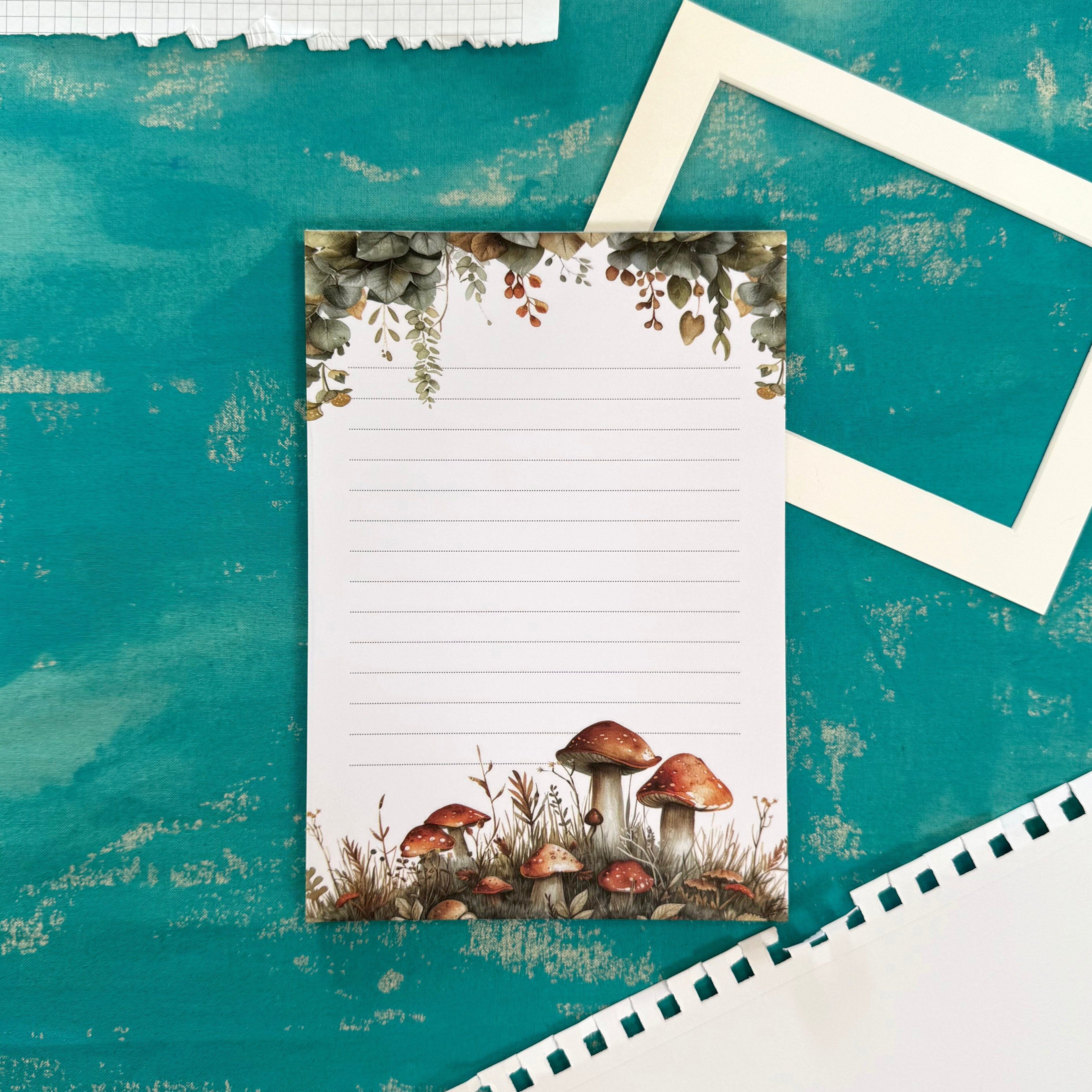 Bloc-notes ligné A5 Woodland Whimsy – Papeterie d'automne inspirée de la forêt