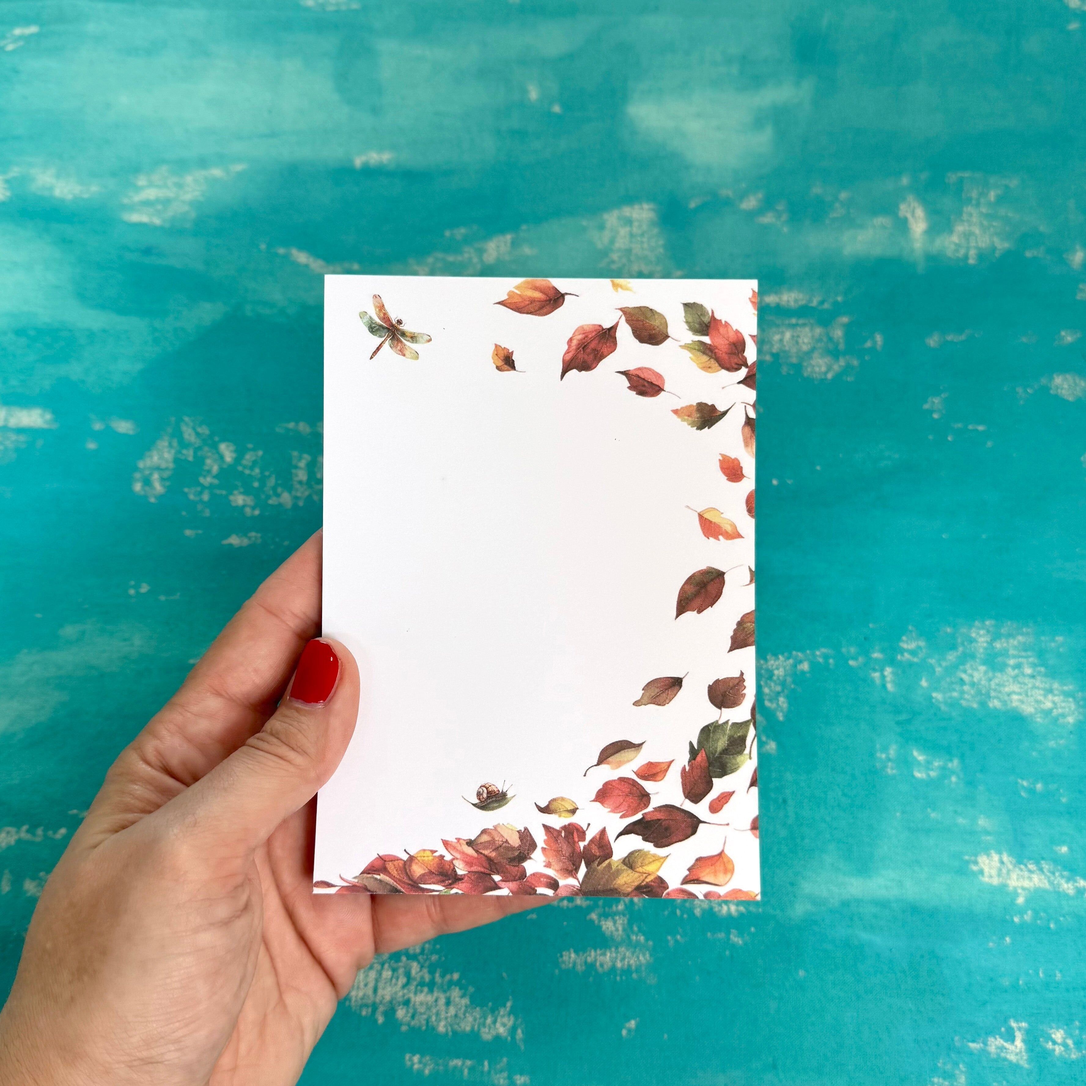 Bloc-notes Woodland Whimsy A6 – Bloc-notes compact pour l'automne