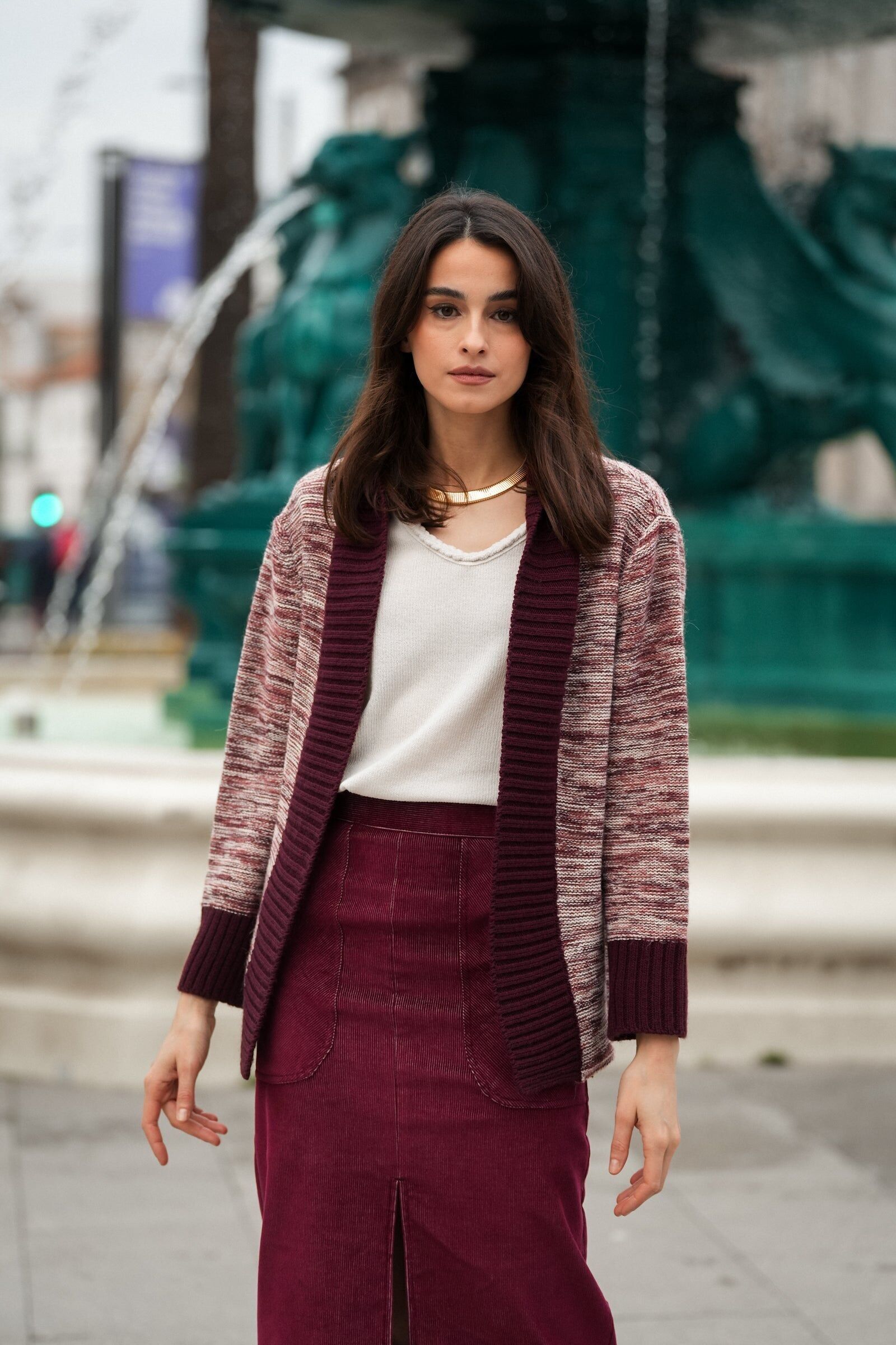 Casaco em Malha Multicolor