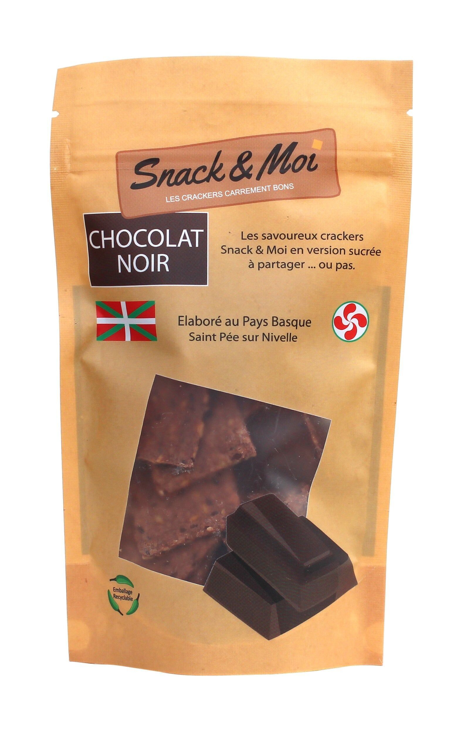 Crackers biologici al cioccolato fondente dolce 80 gr