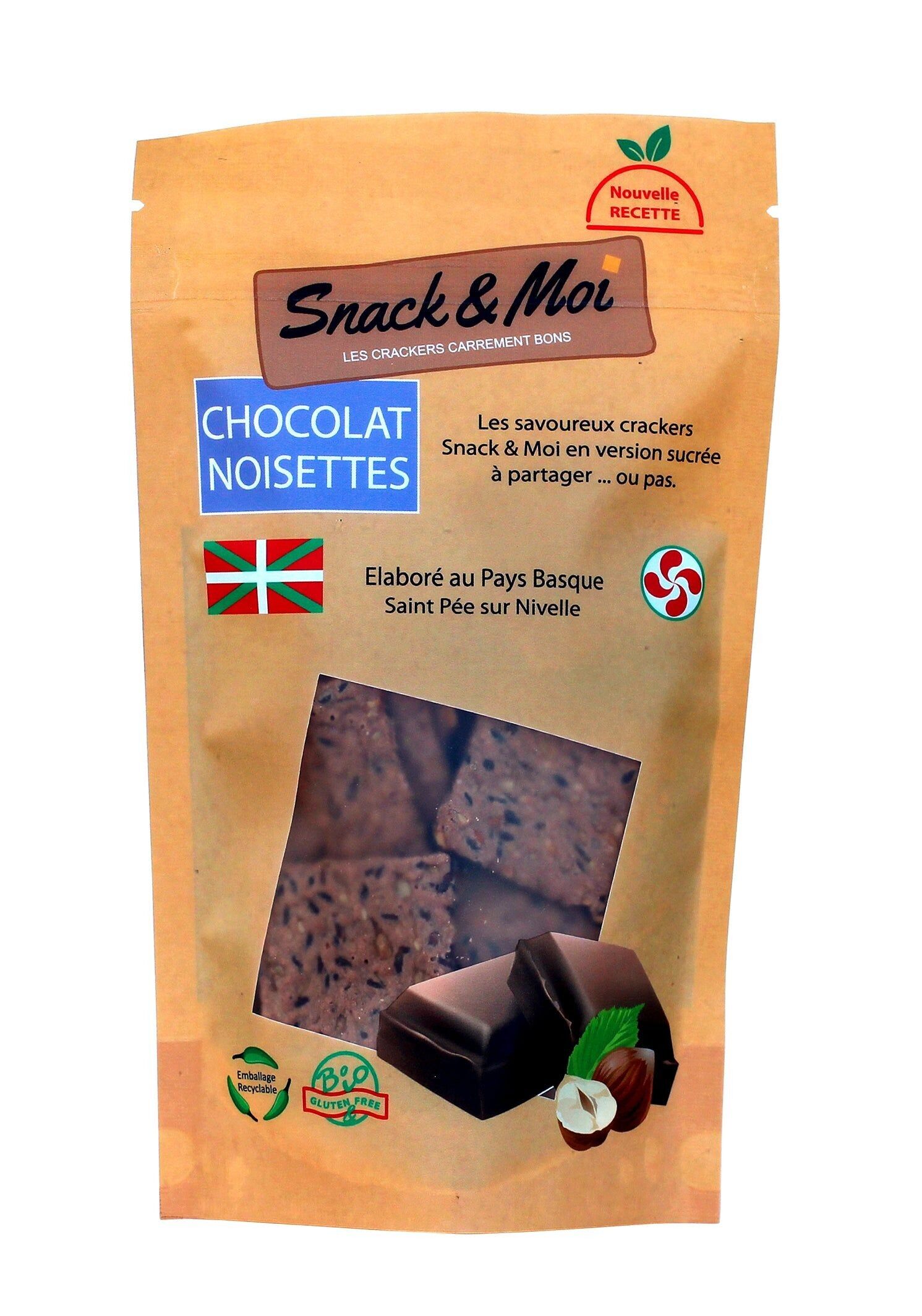 Crackers biologici al cioccolato al latte dolce 80g