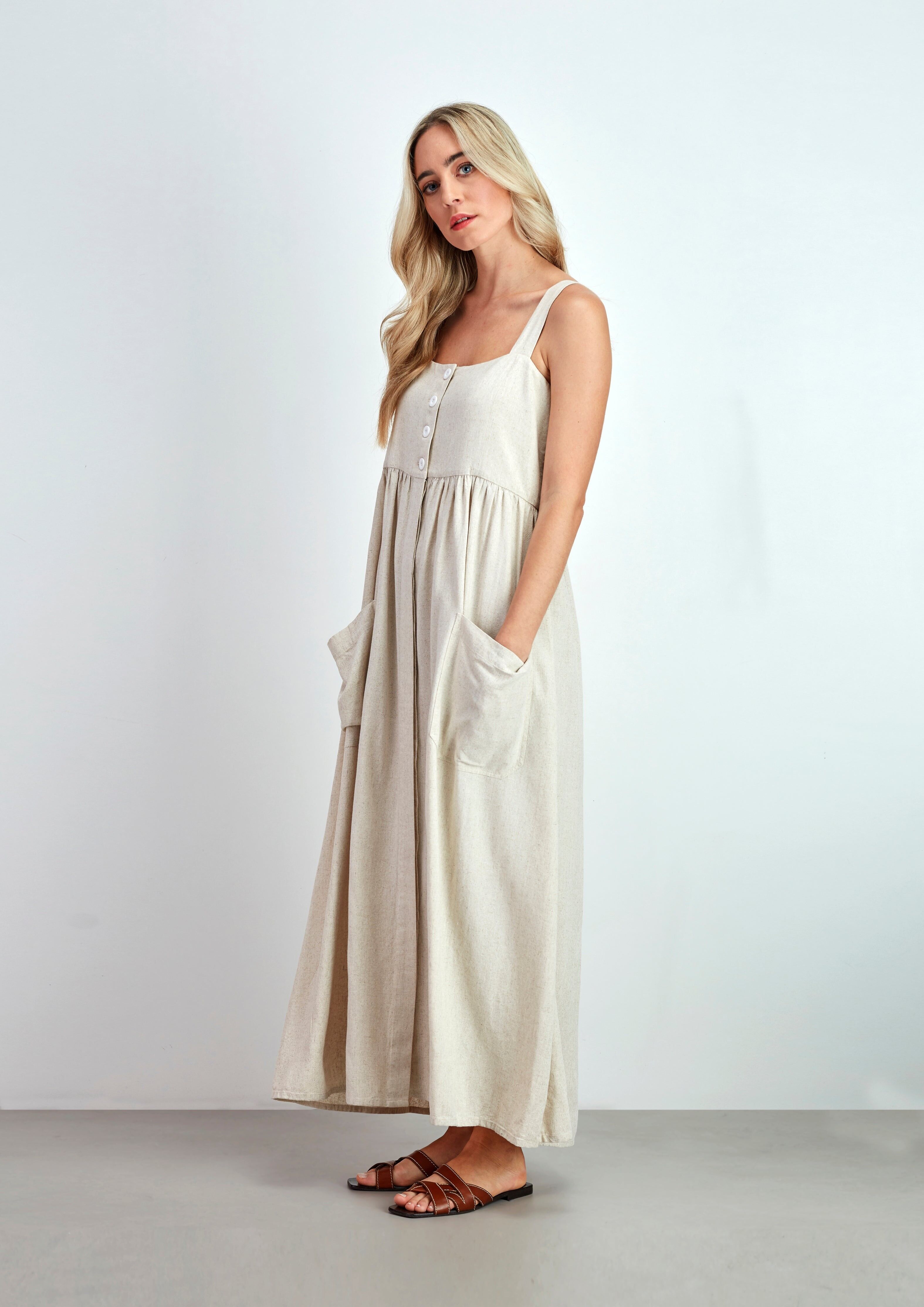 Vestido Linho Comprido