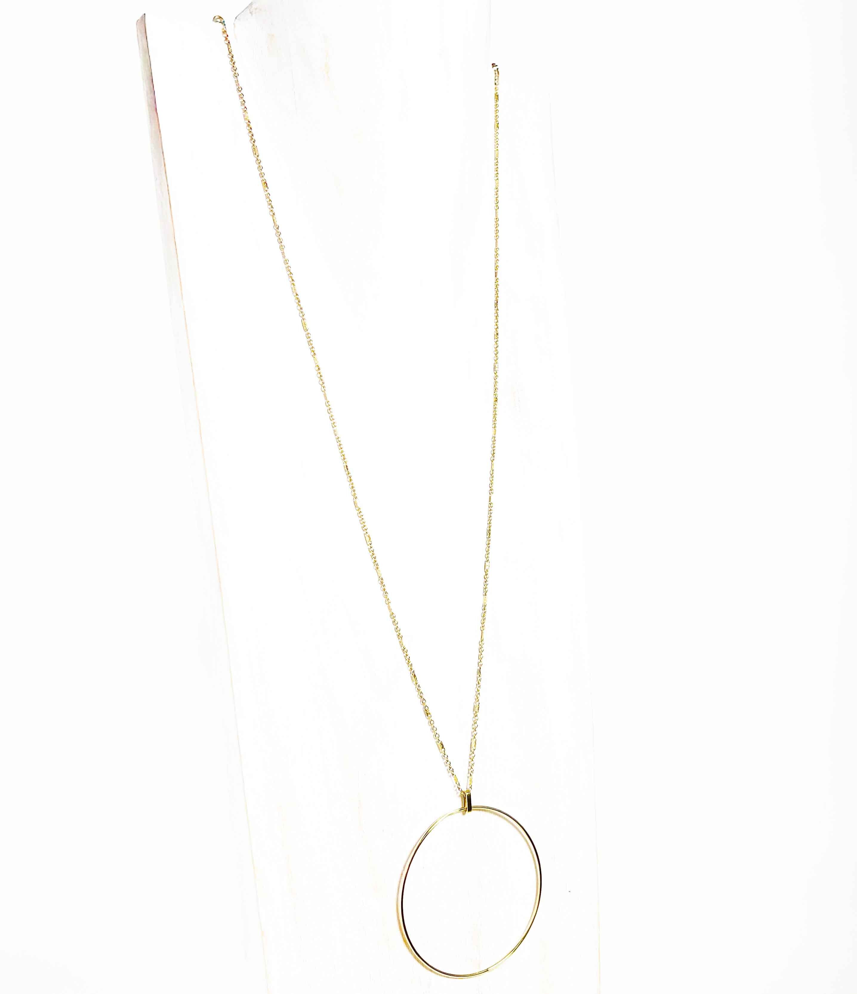 Collana con cerchio in oro – Acciaio inossidabile 316L