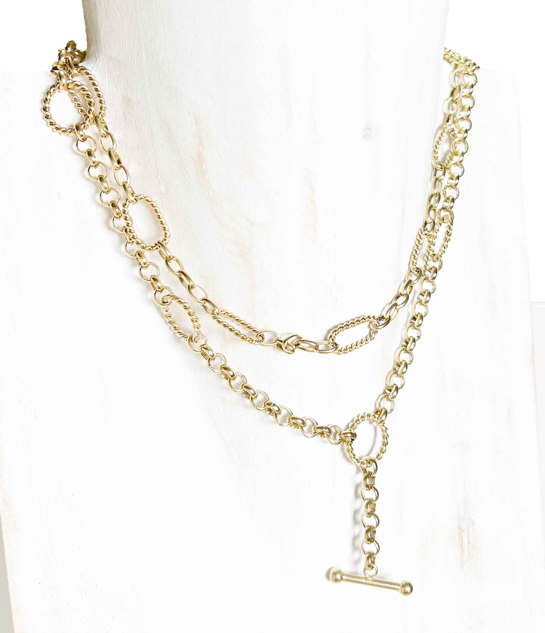 Collana a doppia fila in oro – Acciaio inossidabile 316L
