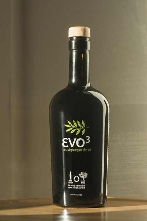 EVO3 Extra Virgin Organic Olive Oil  500 mL