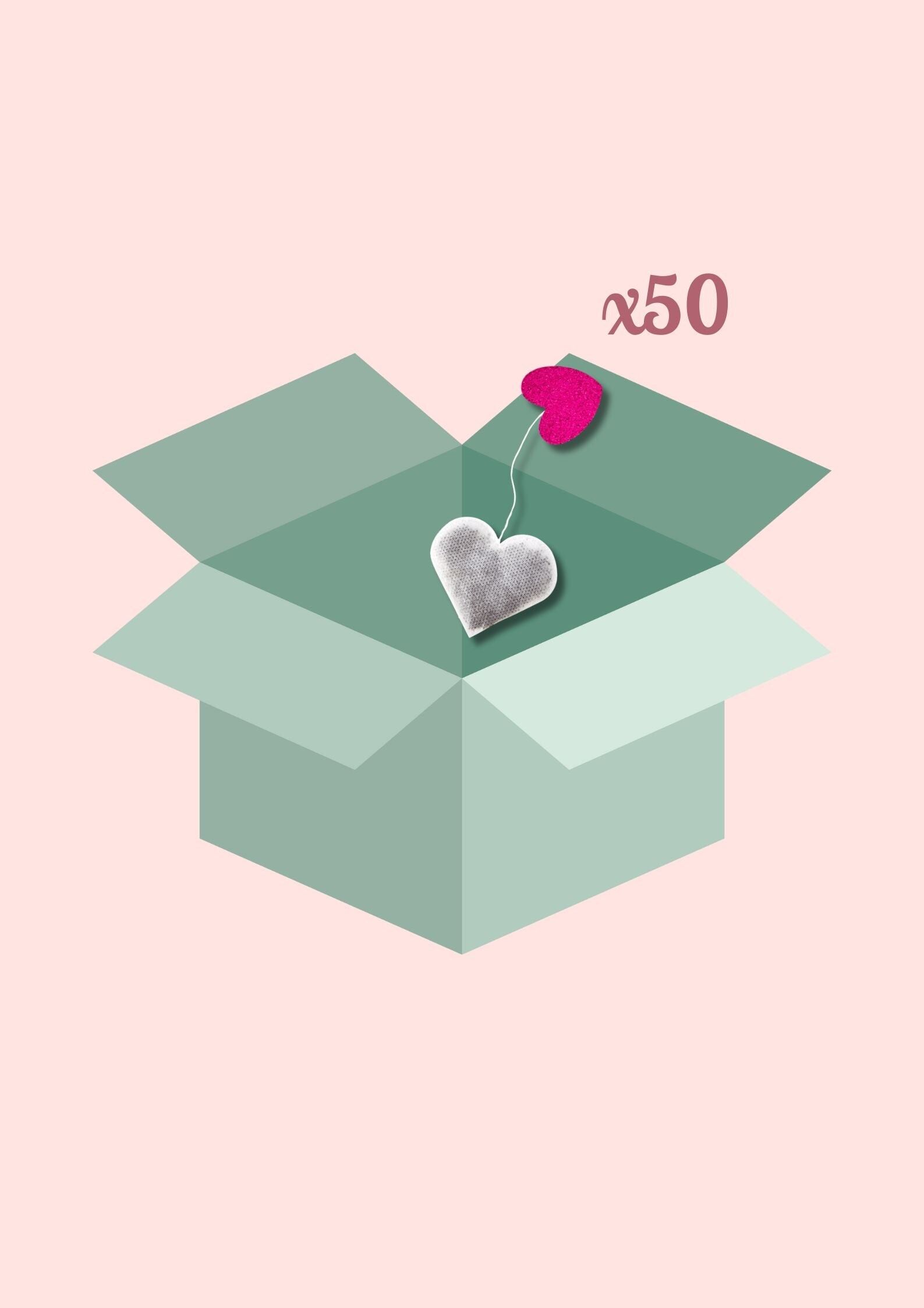 Schachtel mit 50 einzelnen Teebeuteln