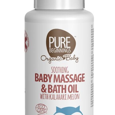 HUILE DE BAIN ET DE MASSAGE BÉBÉ Apaisante Au Melon du Kalahari 100 ml