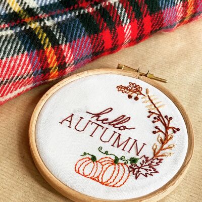 Hello Autumn - Handmade Embroidery