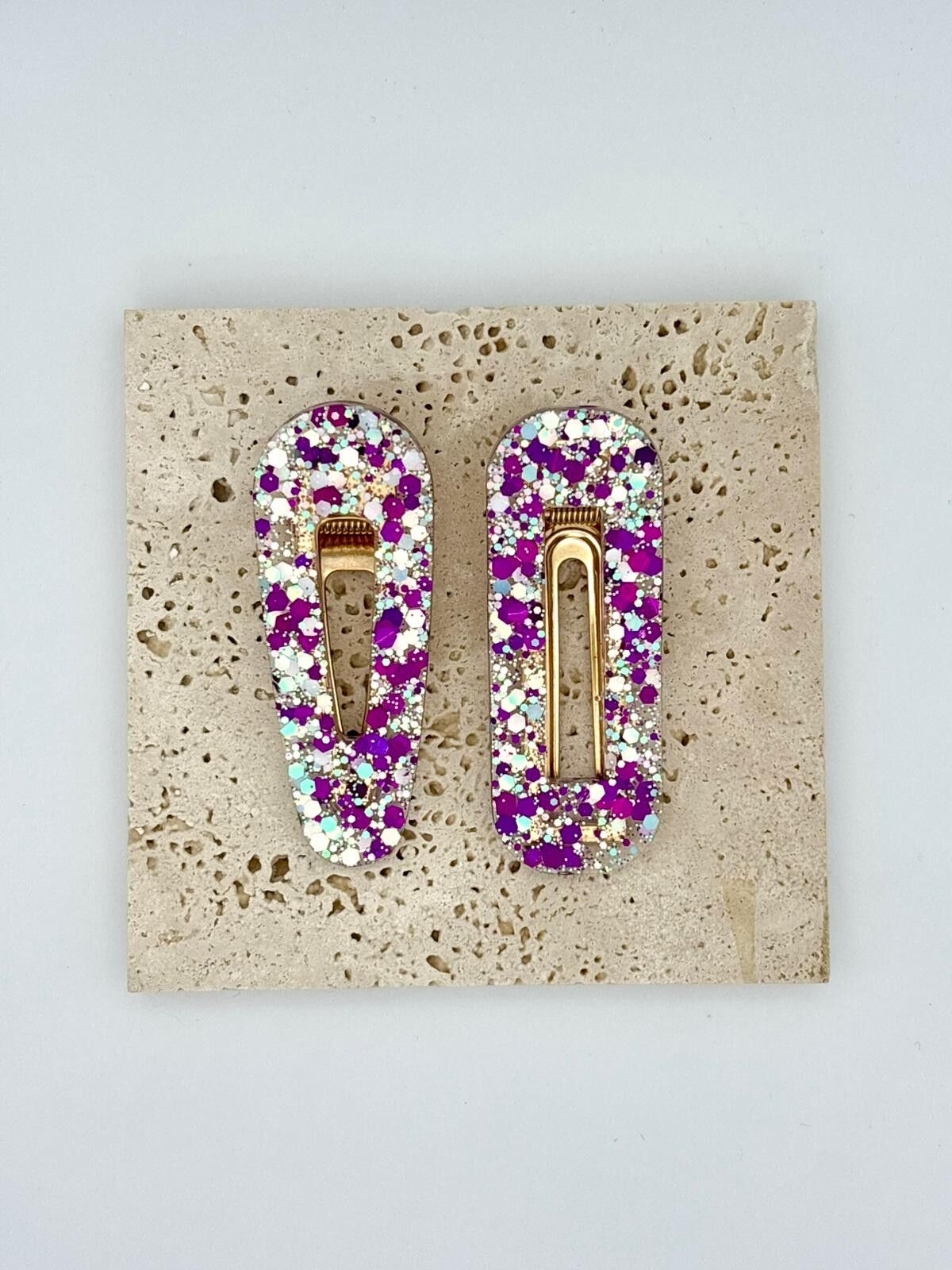 Barrette - Frosted Lilac - Oval