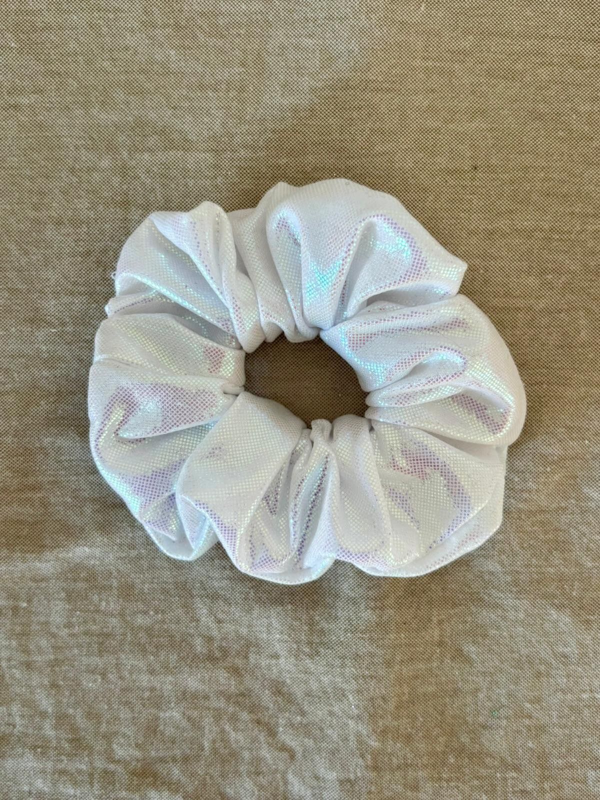 Pearly white scrunchie